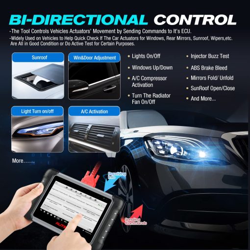 Autel MaxiPRO MP808S PRO Ver. c/ 11 Adaptadores OBD, Actualizacion Gratuita por 2 anos, Herramienta de Escaneo Bidireccional Avanzada para Codificacion de ECU 2024, Igual a MP900/ MS906S, Actualizacion de DS708 DS808 MP808 con mas de 30 Servicios, Compatible c/ MV108S - Imagen 7
