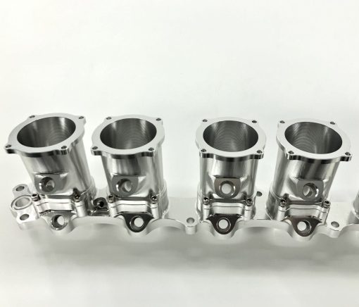Juego de cuerpo de admision CNC de 2JZ-GTE con riel de combustible y cuerpo de aceleracion plateado de 90 mm 12 inyectores (Plateado) - Imagen 5