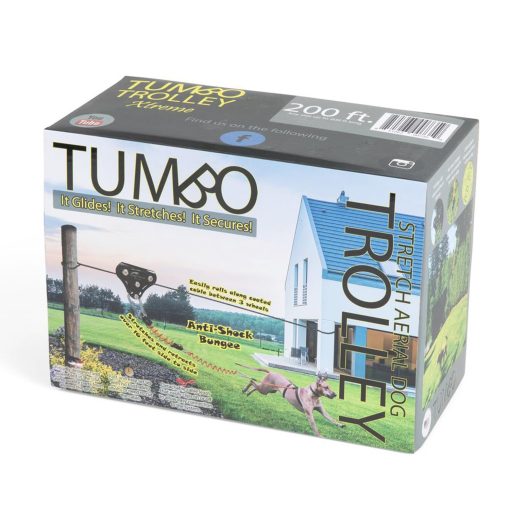 Tumbo Xtreme Trolley 150ft - Aerial de Perro Anti-Shock para Patio - Polea Resistente - Equipo Grande para Perros - Mejor Zipline para Patios Traseros - Sistema de Carrito Camping - 100ft / 150ft / 200ft - Imagen 8