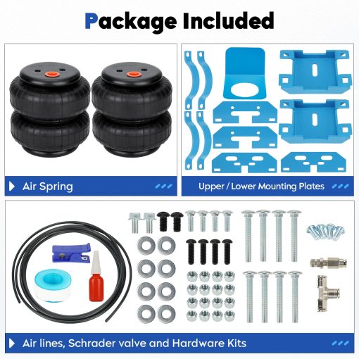 Kit de suspension de bolsa de aire para Dodge Ram 2500 3500 2003-2010 Dodge Ram 1500 2006-2008 Ram 2500 2011-2013 Ram 3500 2011-2012 Azul - Imagen 6
