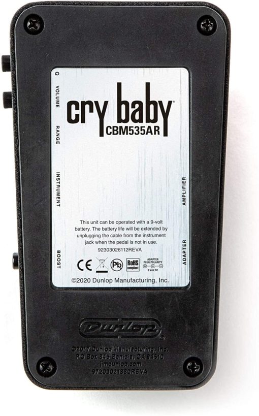 Pedal de Wah Dunlop CBM535AR Cry Baby Q Mini Auto-Return Bundle con Fuente de Alimentacion Dunlop ECB003 y Cables de Conexion, CBM535ARbundle - Imagen 6