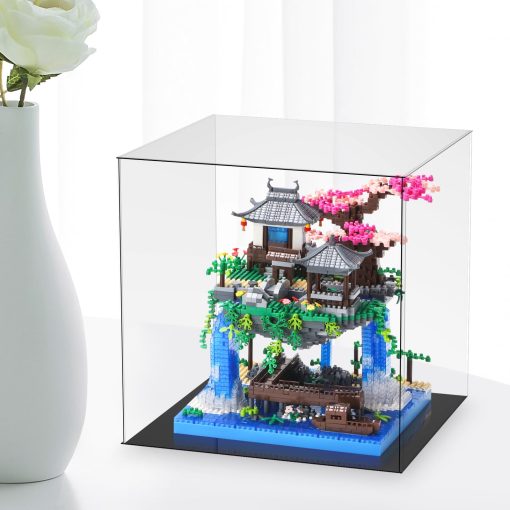 Conjunto de bloques de construccion de arbol de cerezo CAXIMSY con caja de presentacion acrilica Arquitectura china de flor de durazno Conjunto de construccion micro mini juguete regalo para ninos adultos ?3320 piezas? - Imagen 8
