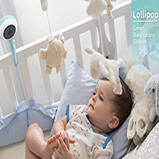 Camara de bebe Lollipop con Verdadera Deteccion de Llanto, Monitor Inteligente de Bebe con Camara y Audio con Conversacion Bidireccional. Un Regalo Ideal para Baby Shower. Viene con Vision Nocturna por Infrarrojos. (Turquesa) - Imagen 2