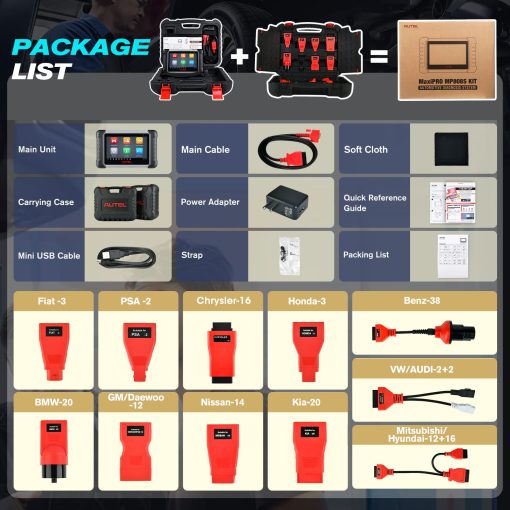 Autel MaxiPRO MP808S PRO Ver. c/ 11 Adaptadores OBD, Actualizacion Gratuita por 2 anos, Herramienta de Escaneo Bidireccional Avanzada para Codificacion de ECU 2024, Igual a MP900/ MS906S, Actualizacion de DS708 DS808 MP808 con mas de 30 Servicios, Compatible c/ MV108S - Imagen 9