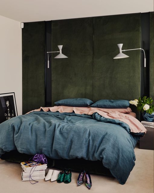 Sabana Ajustable de Lino Bed Threads - 100% Lino de lino frances - 170 GSM - Lujo y respetuoso con el medio ambiente - Transpirable, Duradero y Suave - Solo Sabana Ajustable Individual - Lavanda - Imagen 7