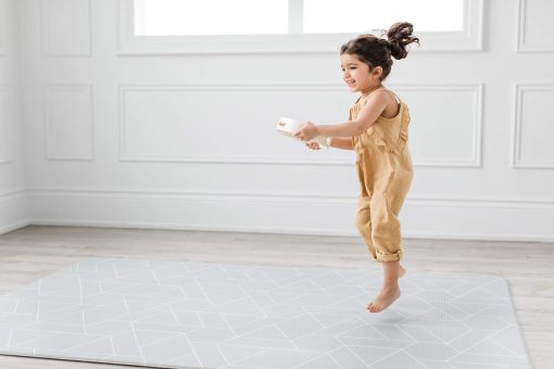 LITTLE Bot Ofie Mat, Alfombrilla de Juego de Espuma Reversible para Bebes, Impermeable, 6.5 ft x 4.5 ft, Duradera y No Toxica (Linea Zen, Grande) - Imagen 3