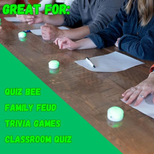 Sistema de Timbre Inalambrico Trebisky para Juegos de 8 Jugadores Jeopardy Quiz Bowl Respuesta con Luz y Sonido para Aprendizaje Educativo en el Aula Noche de Juegos de Familia Feud Trivia para Adultos Bloqueo de Acceso, Regreso a Clases - Imagen 4