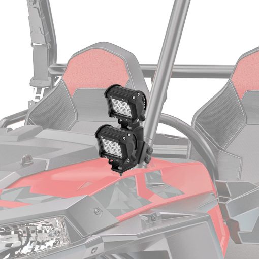 Soporte de Pilares para Luces Led de Niebla con Montaje de Luces de Trabajo Led 4X 4 Luz de Foco en Cubo de 18 W con Kit de Cableado para Polaris RZR XP 1000 900 800 2014-2021 - Imagen 3