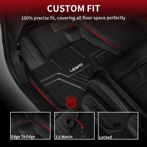 Tapetes LASFIT para Honda CR-V/CRV Modelo Hibrido 2017-2022, Proteccion Todo Clima, Revestimientos de Coche TPE, Juego de 1ra y 2da Fila - Imagen 2