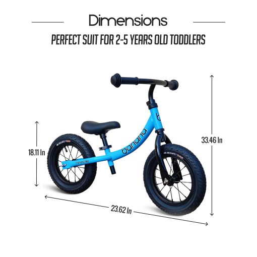 Bicicleta de Equilibrio Banana Bike LT para Ninos de 2-4 Anos - Bicicleta Ligera para Ninos con Manillar y Asiento Ajustables - Sin Pedales, Marco de Aluminio, Llantas de EVA - Bicicleta de Entrenamiento para Ninos - 33.54 x 16.14 x 23.4 Pulgadas - Imagen 3