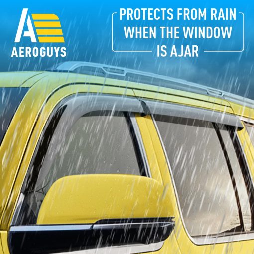Viseras para ventanas extremadamente duraderas para Jeep Wagoneer 2022-2024, Viseras solares, Viseras de viento, Sombrillas de ventana, Accesorios para autos exteriores - 4 ud. AG0504 - Imagen 2