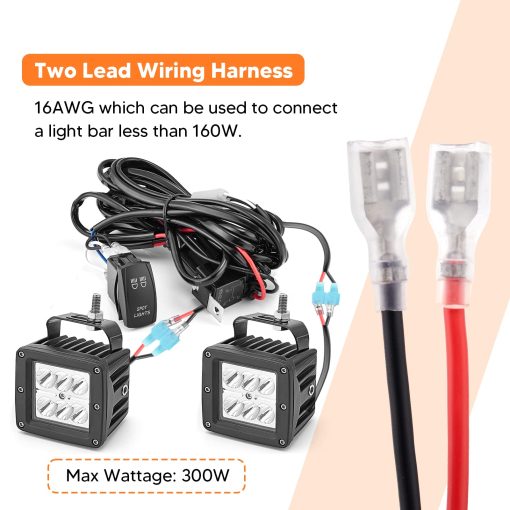 Soporte de Pilares para Luces Led de Niebla con Montaje de Luces de Trabajo Led 4X 4 Luz de Foco en Cubo de 18 W con Kit de Cableado para Polaris RZR XP 1000 900 800 2014-2021 - Imagen 8