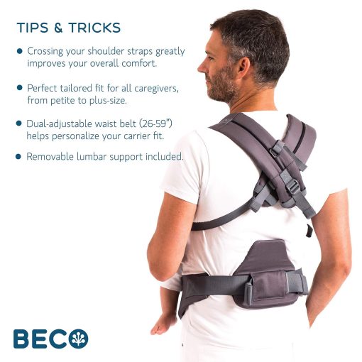 Portabebe Beco 8 Hibrido Recien Nacido a Portabebe para Ninos Pequenos (7-45lbs) - Todo en 1 Portabebe de Malla para Ninos Pequenos - Mochila Portabebe, Portabebe Frontal y de Cadera con Asiento Ajustable - Portabebe Ergonomico Refrescante (Camo) - Imagen 8