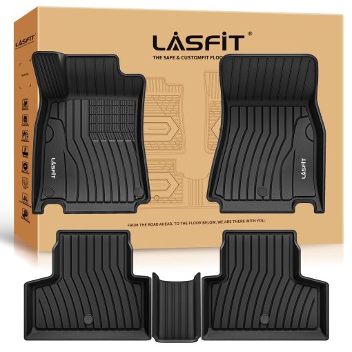 Tapetes LASFIT para Mercedes Benz 2020-2024 GLB 200 250 35 AMG, Forros de Coche de TPE para Todo Clima, Juego de 1ra y 2da Fila