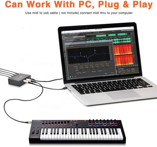 CAMOLA MIDI Thru 6 Box USB MIDI Interface 1-in 6-out MIDI Thru Box MIDI Splitter - Imagen 5