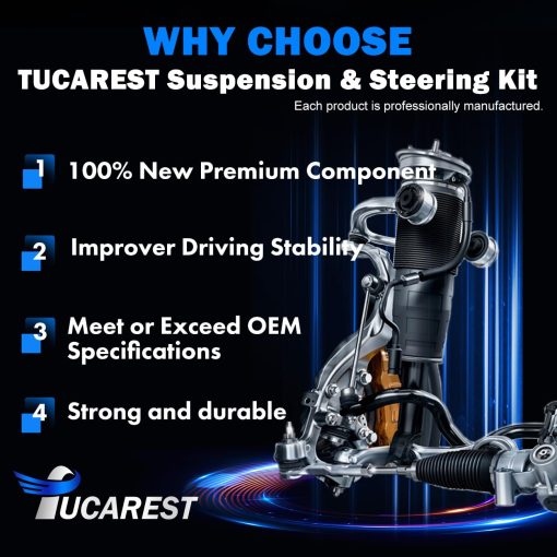 TUCAREST 2Pcs K640734 Brazo de Control Inferior Delantero Izquierdo Derecho Compatible con Je-ep 97-06 Wrangler TJ, 84-01 Cherokee, 86-92 Comanche, 84-90 Wagoneer (K660204) Suspension - Imagen 6