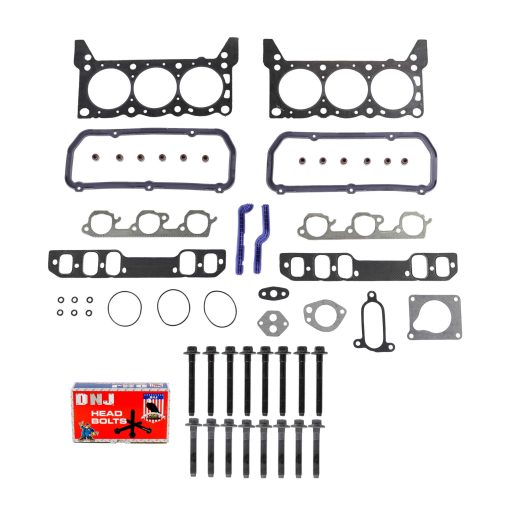 Juego de empaques de culata DNJ HGB4118 con kit de perno de culata para Ford Thunderbird 1989-1993 3.8L 232cid V6 OHV