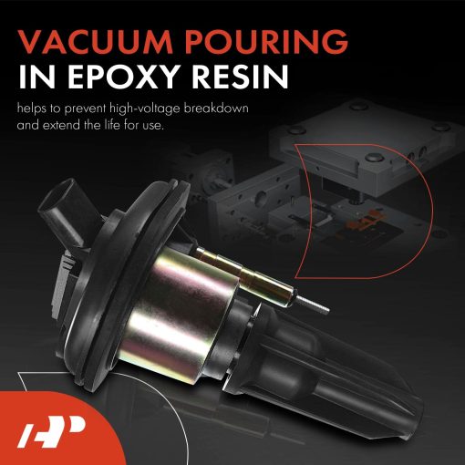 Paquete de Bobinas de Encendido A-Premium Compatible con Chevrolet Chevy Trailblazer 2002-2005 4.2L, GMC Canyon 2004-2006 2.8L 3.5L, Envoy 2002-2005 4.2L, Hummer Isuzu Saab, Juego de 4 Piezas - Imagen 3