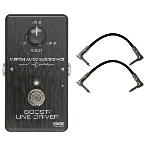 Pedal de Boost Dunlop MXR MC401 CAE Custom Audio Electronics con 2 Cables