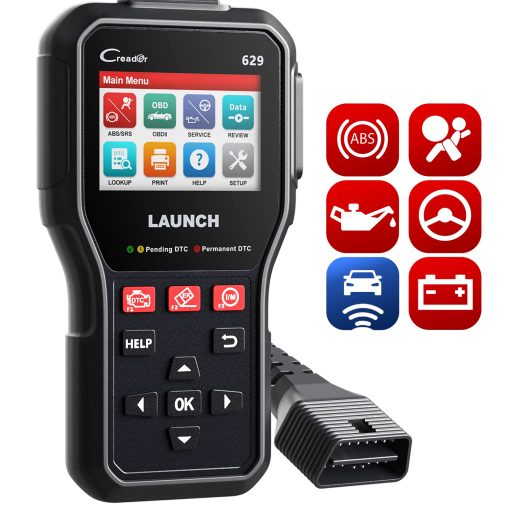 LAUNCH CR629 Escaner OBD2 con Prueba Activa ABS SRS, 3 Servicios de Reinicio de Aceite/SAS/BMS, Herramienta de Escaneo de Codigos de Automovil con Funciones OBD2 Completas, Actualizacion Gratuita de por Vida