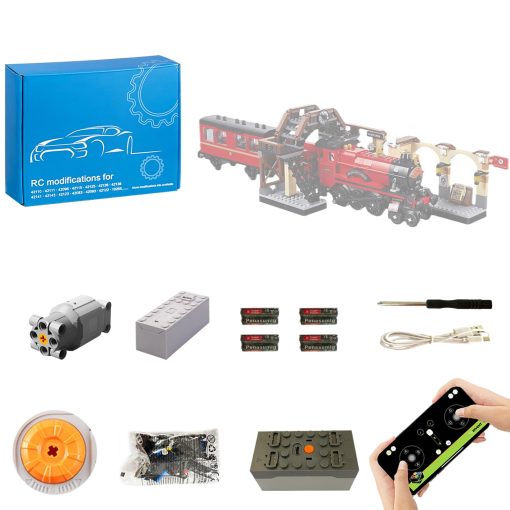 Kit de Motor y Control Remoto MYMG para Lego Hogwarts Express 75955, Ajuste de Velocidad por Control Remoto y APP, Compatible con Lego 75955 (Modelo no incluido) (Version de Control de Velocidad)