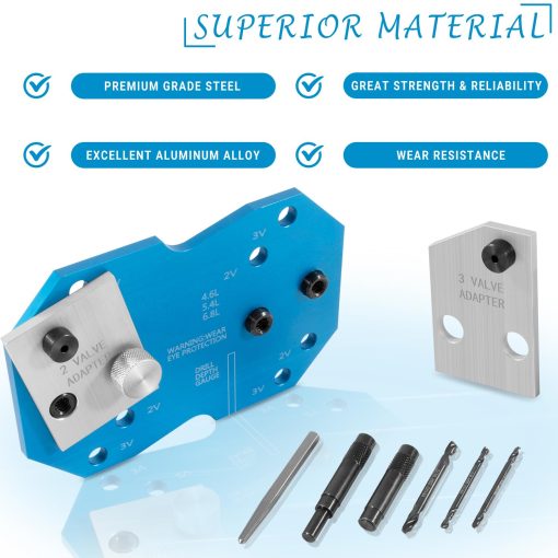 Plantilla de Taladro para Colector besttruck 68500 para Ford 2V y 3V Disenada para Quitar Pernos Rotos del Colector de Escape - Imagen 5