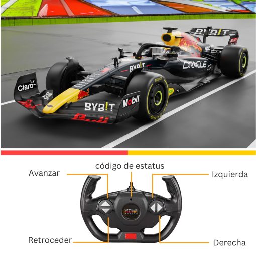 Carro de Control Remoto Autentico con Licencia de Voltz Toys 1:12 F1 Red Bull Rb18 - Serie de Coches de Control Remoto F1 para Niños y Adultos - Coche RC de 2.4GHz para Regalo (1:12 RedBull Rb18(NO.11)) - Imagen 6