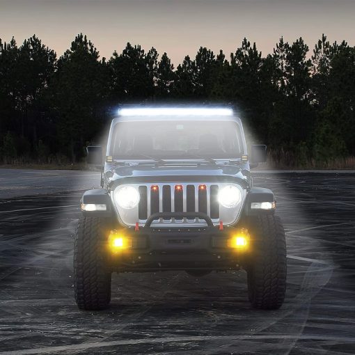 Nilight Barra de Luz LED Curva de 50 Pulgadas Triple Fila Combinacion de Punto e Inundacion Luz de Trabajo LED 384 Chips LED de Alta Potencia Luces de Conduccion LED para Camiones SUV UTV ATV Barco, Garantia de 2 Anos - Imagen 9