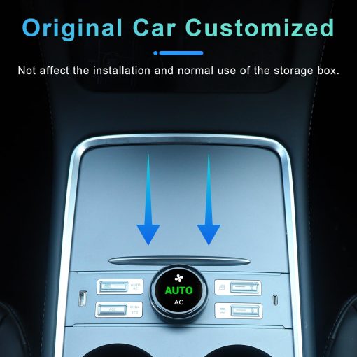 Estacion de acoplamiento de expansion de control inteligente LCD Weuaste, compatible con Tesla Model Y/Tesla Model 3 (2021-2024), controlador de perilla fisica multifuncional, control de aire acondicionado, control de asiento del pasajero - Imagen 8