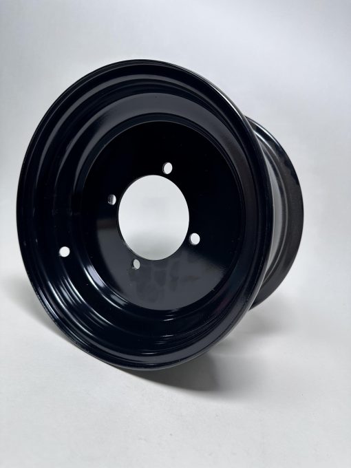 Llanta delantera de acero Kandi OEM de 10" para GoKarts de 150cc, 200cc y 250cc Ajuste perfecto KD-150GKA-2 KD-200GKA-2, KD-150GKH-2, 200GKH-2, KD-150FS, KD-250FS,KD-150GKR, KD-250GKA-2Z (Negro Brillante) - Imagen 2