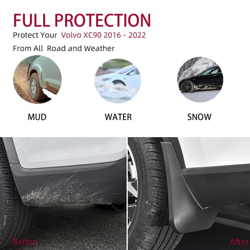 Juego de guardabarros para Volvo XC90 2016-2021 Accesorios Salpicaderas de barro Guardabarros 2017 2018 2019 2020 Delanteros y traseros 4pcs - Imagen 4