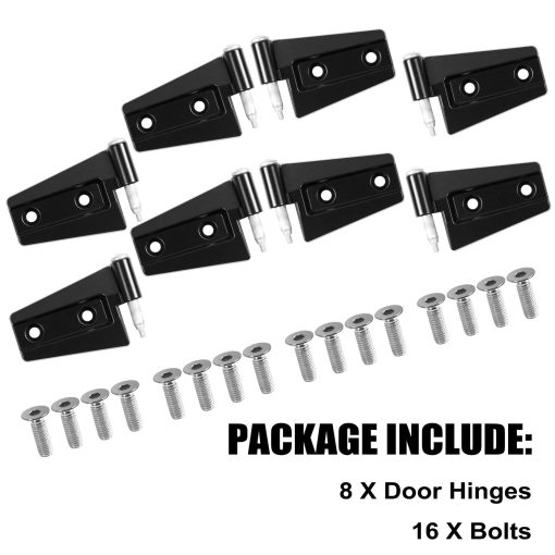 Set de Bisagras de Puerta Compatible con Jeep Wrangler JK 2007-2018 Exterior 8PCS Kit de Bisagras de Puerta Montaje en Puertas 4 Puertas (Bisagra de Puerta Exterior) - Imagen 6