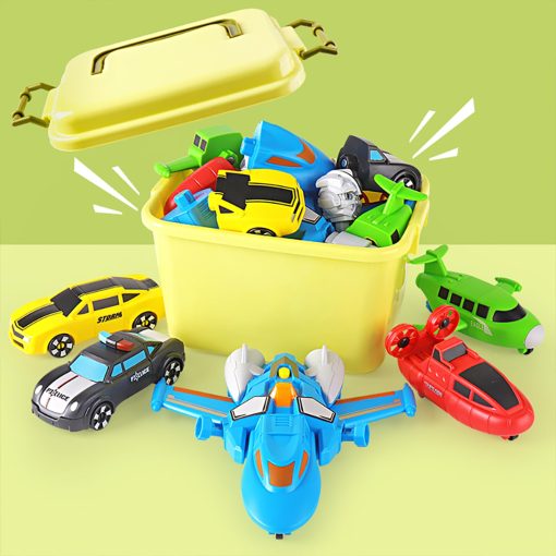 Juego de Vehiculos Magneticos QUERCITRON 5 en 1, Transformable a Robot, Kit de Figuras de Accion para Ensamblar y Mezclar con Caja de Almacenamiento, Regalo de Cumpleanos y Navidad para Ninos y Ninas de 3 a 7 Anos - Imagen 9
