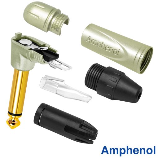 Cable de Instrumento para Guitarra Bajo Audioblast HQ-1-BRAID (Tan + Beige) 20 Pies - Flexible y Blindado con Enchufes TS Dorados en angulo Recto y Recto Amphenol Q-Series - Imagen 9