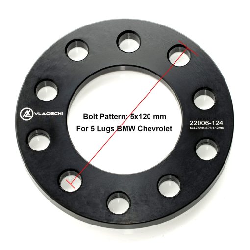 Espaciadores de Rueda Negros VLAOSCHI 5x5 5x120 5x127 1/2 Pulgada (12mm) Compatible con Jeep B-M-W 5 Pernos para 2007-2022 Wrangler | 1999-2022 Grand Cherokee | 2011-2022 Durango | E28 E32 E36 E46 E60 - Paquete de 4 - Imagen 4