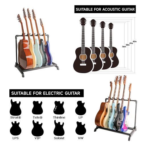 Soporte para Guitarra Multiherramienta Plegable de GHOSTFIRE Para Guitarra/Bajo/Acustica (GHS-5) - Imagen 4