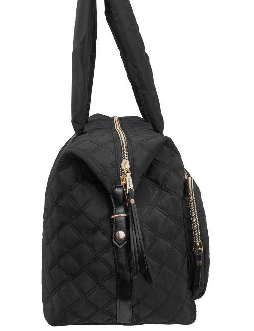 Bolso de Viaje Weekend Joan & David para Mujer Ligero Acolchado en Diamante con 3 Bolsillos (Negro) - Imagen 2