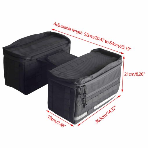 Bolsas de Sillin Universales FVMOTO para Harley Softail Dyna Street Bob Wide Super Glide FXR FXLRS Low Rider S Sportster, 30L(7.9 Galones), Con Tiras Reflectantes - Imagen 4