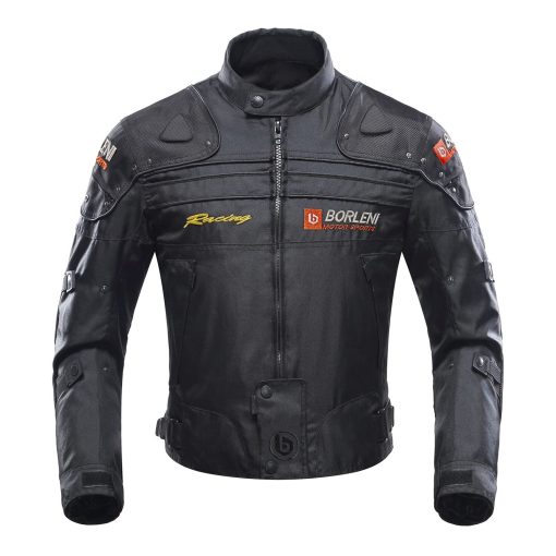 Chamarra de Motocicleta BORLENI Chamarra de Moto Rompiente a Prueba de Viento Armadura de Proteccion Completa para Moto