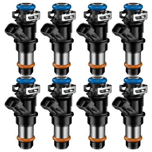 CEAC 8Pcs 2 Orificios Inyectores de Combustible para 2001-2007 Chevy Silverado Suburban Tahoe GMC Sierra Yukon Cadillac Escalade & Mas 4.8L 5.3L 6.0L Engine Reemplazo 25317628, 17113698, 17113553, FJ315, FJ10062