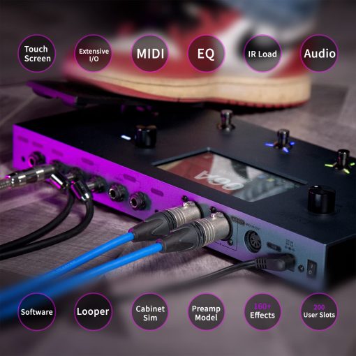 Pedal de Efectos Multi FX200 de FLAMMA con Pantalla Tactil LCD de 5? MIDI Programable Puerto Extensivo de E/S Cambio de Orden Modulos de Soporte de Audio USB Grabacion 58 Modelos de Previo 30 Simulaciones de Gabinete - Imagen 3