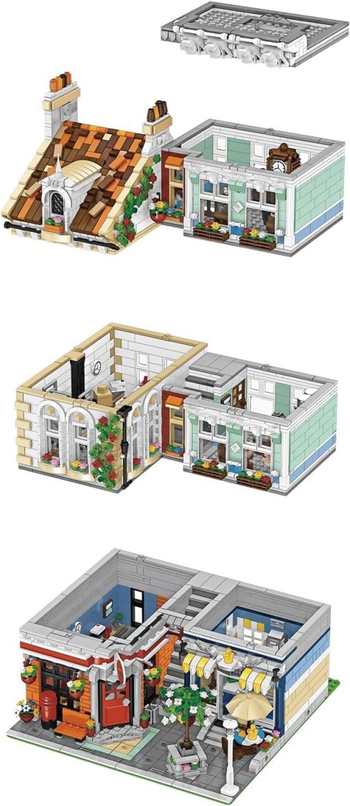 Set de Bloques de Construccion de Arquitectura Yunigzmy, 3299 PCS Esquina Ladrillo Cuadrado Oficina de Correos Modelo de Arquitectura Kit de Construccion, Mini Ladrillos MOC Juguetes Educativos Regalo para Ninos y Adultos - Imagen 4
