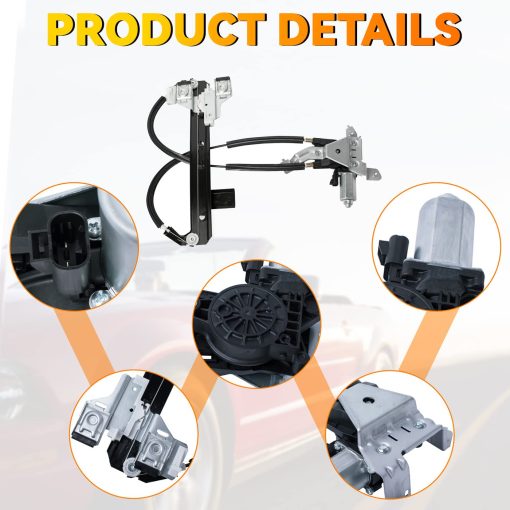 Nuevo Regulador de Ventana Electrico para Pasajero Trasero (Derecho) Con Motor Para 02-06 Escalade Base 01-06 Tahoe/Yukon 00 4.8L/5.3L Solamente - Imagen 5