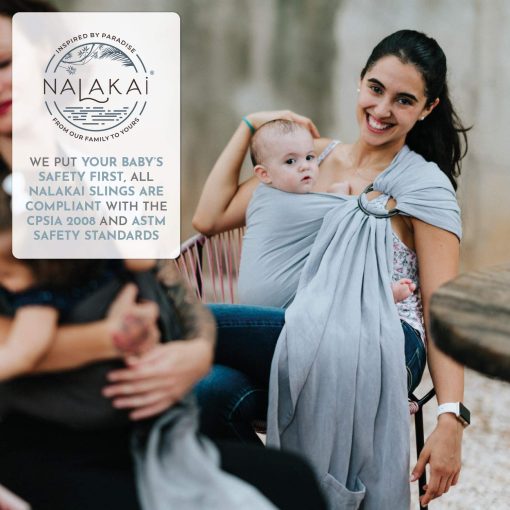 Fular portabebes Nalakai. Ecologico, suave fular de bambu y lino para bebes, envoltura para bebes. Confort, estilo y solidaridad - ?Lleva a tu pequeno con amor! - Imagen 8