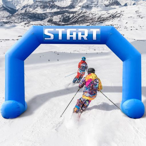 Arco Inflable TKLoop de 20 pies Azul con Banderas de Linea de Salida y Meta y Soplador Potente, Arco Inflable Hexagonal para Carreras Publicidad al Aire Libre Comercio - Imagen 6