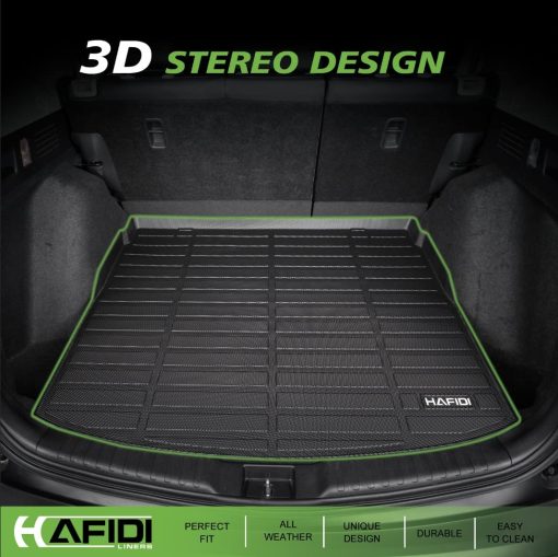 Conjunto de tapetes para piso y forro de carga HAFIDI para BMW X5 2019-2024 Proteccion contra todo clima TPE Antideslizante Accesorios personalizados para automoviles - Negro - Imagen 3
