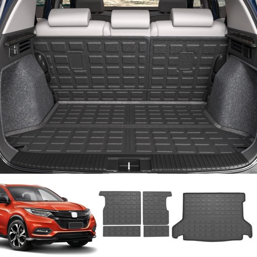 Cubierta de carga compatible con 2016-2022 Honda HRV Tapete de maletero Mat TPE Tapete de respaldo Reemplazo para 2016-2019 2020 2021 2022 Honda HRV Accesorios(2016-2022 HRV, Mat de respaldo trasero+Mat de maletero trasero)