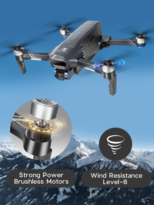 Drone TRIPLEFINE TF35 PRO 2-Ejes con Camara 4K, 2 Baterias 80 Minutos de Vuelo, Alcance de 11500 Pies, Camara EIS 4K/30FPS, Drone GPS con Motores Brushless, Certificacion FAA Completada - Imagen 8