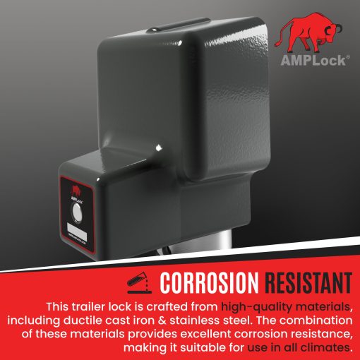AMPLock U-BRU2516 | Candado de Remolque Resistente para Acoplador de Bola de 2-5/16" | Candado de Acoplador de 2 Partes Patentado para Remolques de Barco | Resistente a la Oxidacion, Seguridad de 12 Libras - Imagen 6