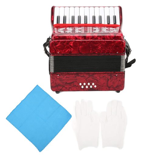 Acordeon de Piano BTER, 8 Bajos 22 Teclas Exquisitamente Diseñado con Paño de Limpieza y Correa, Instrumento Musical Sensible de Botones Regalo para Niños Principiantes Adultos - Imagen 6